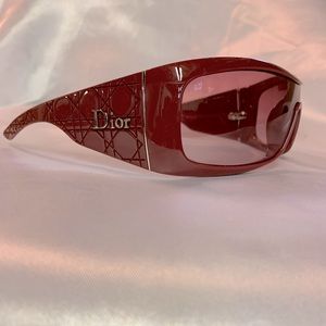 2nd Pair - Christian Dior 2 Cannage Red Vintage Sunglasses PreOwned